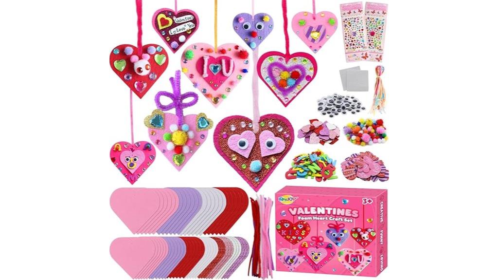 colorful foam heart kit