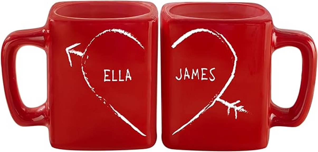 couples personalized mug set