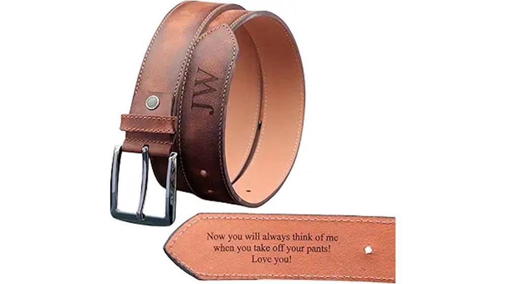 custom made leather belt