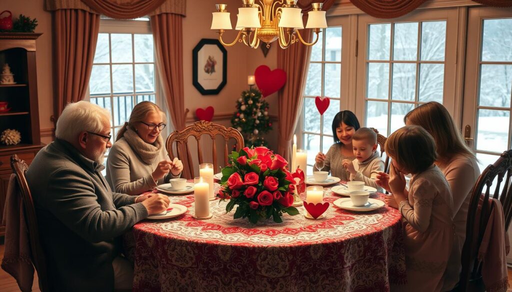 family traditions on Valentine's Day