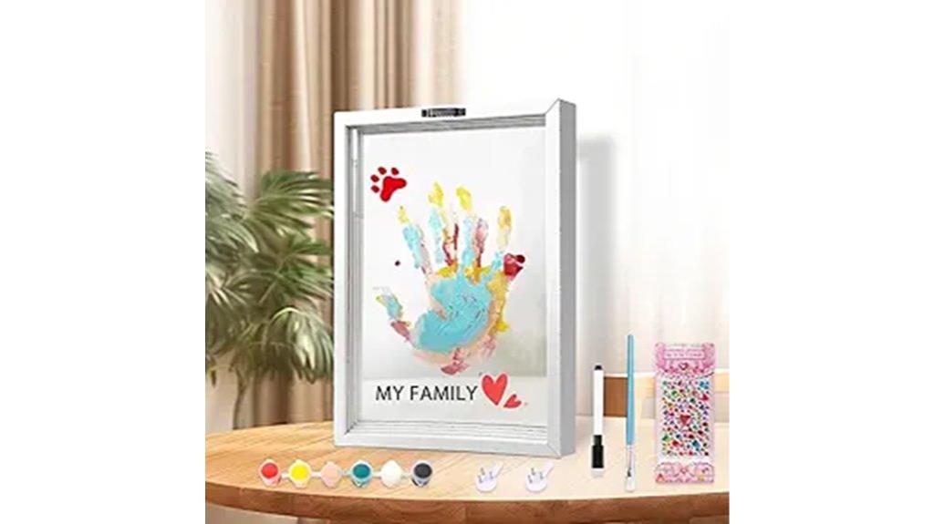 family handprint keepsake frame