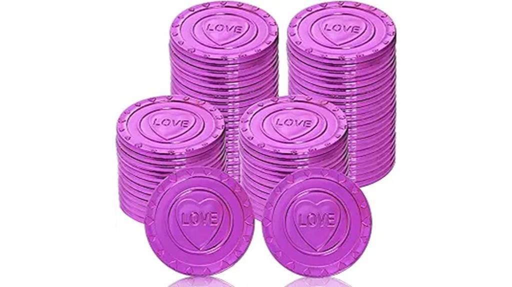 fuchsia valentine s day coins