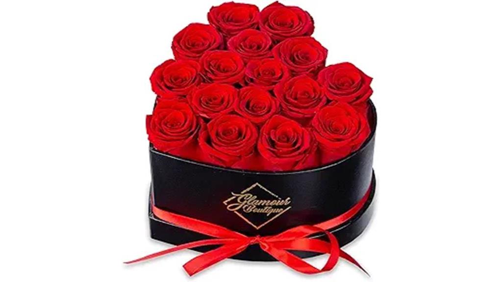 heart shaped rose box