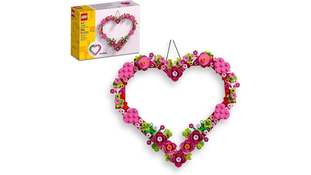 lego heart ornament set