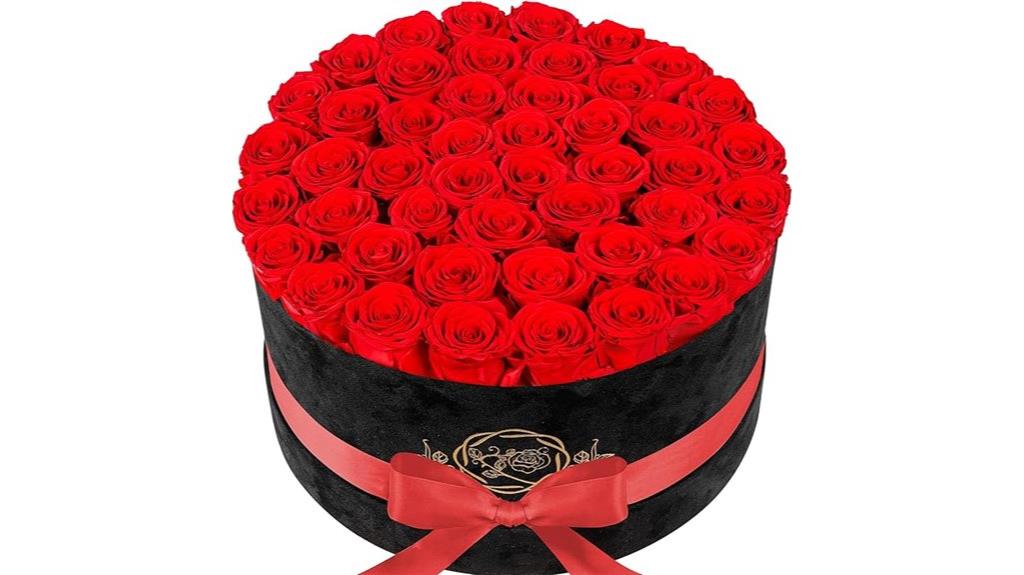 luxury suede rose gift