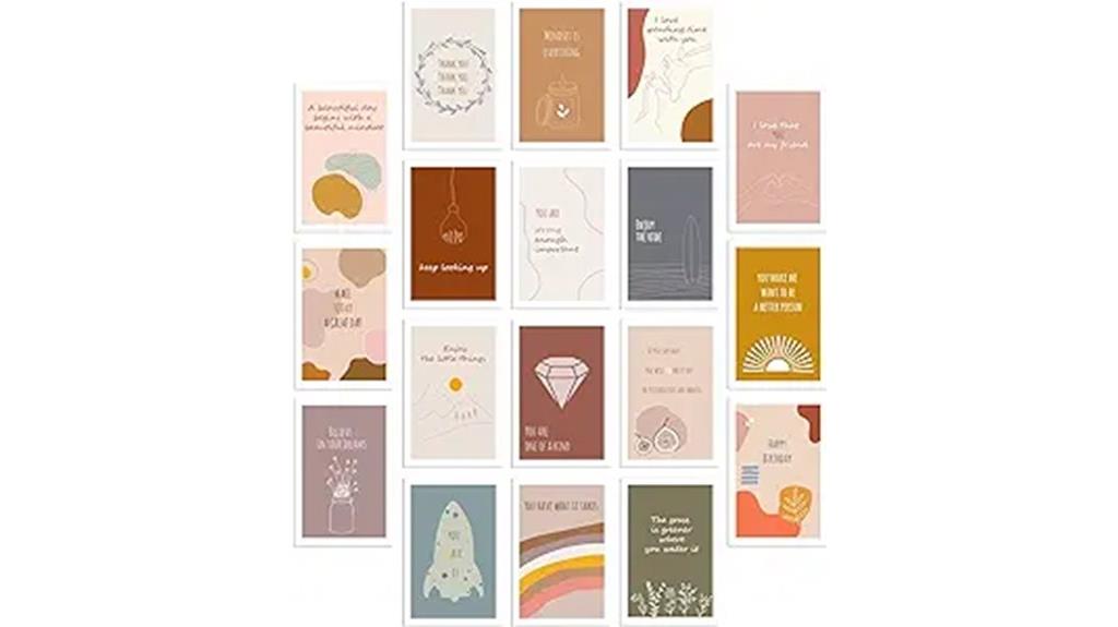 motivational post cards set