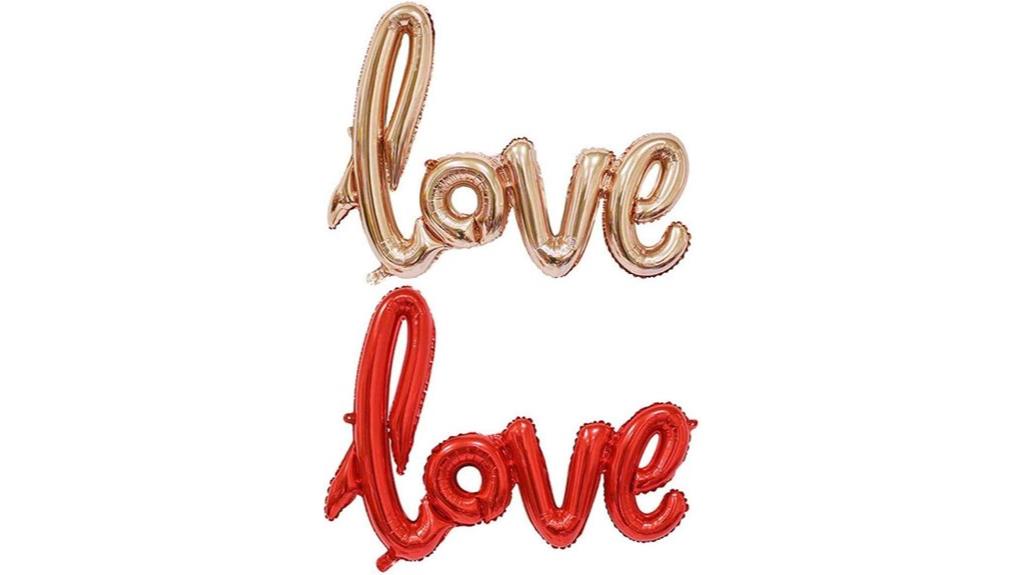 mylar balloon love set