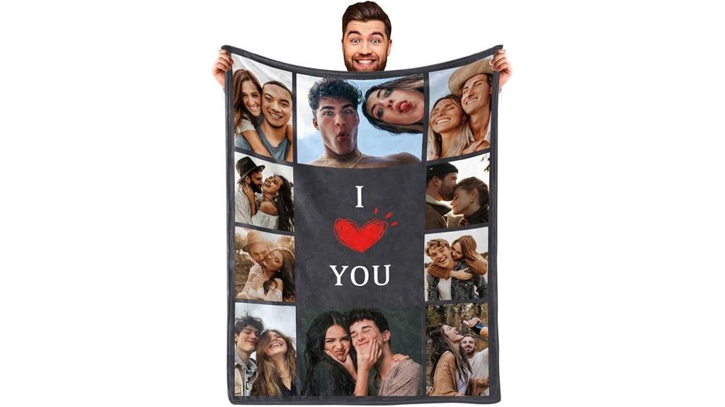 personalized couple photo blanket