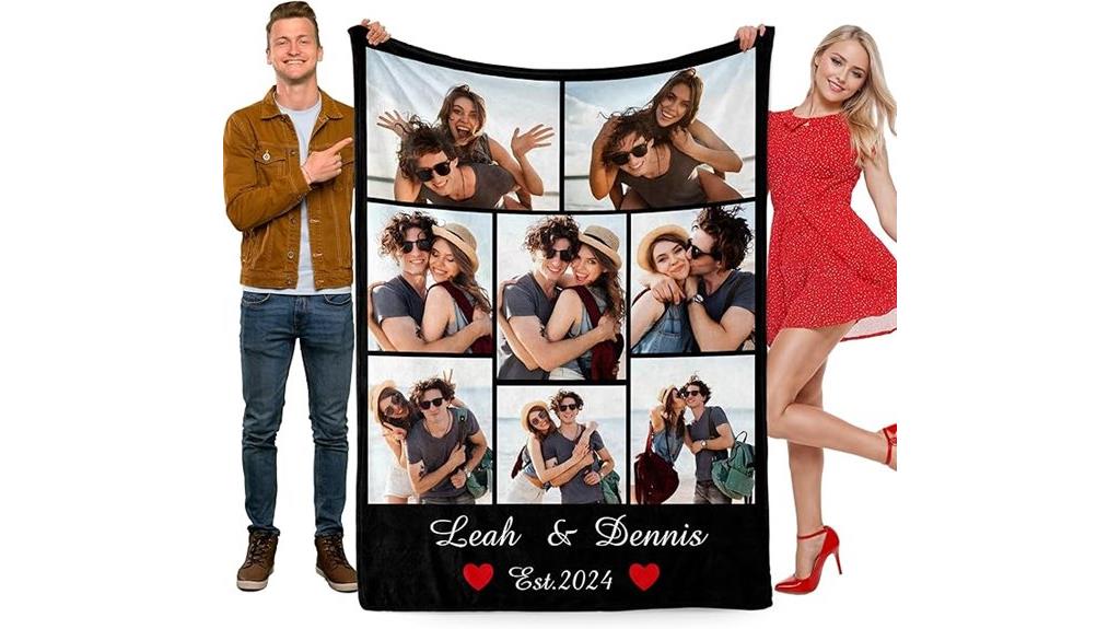 personalized couple s photo blanket