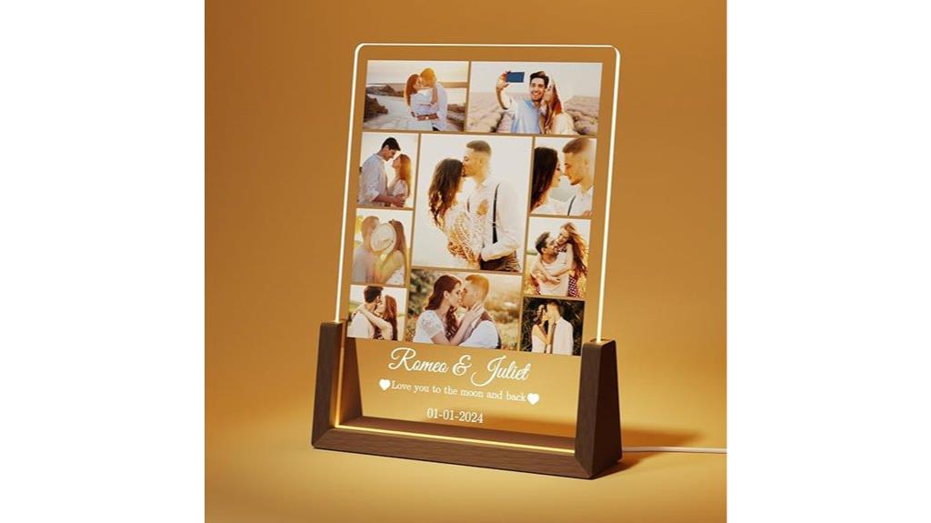 personalized couples photo plaque