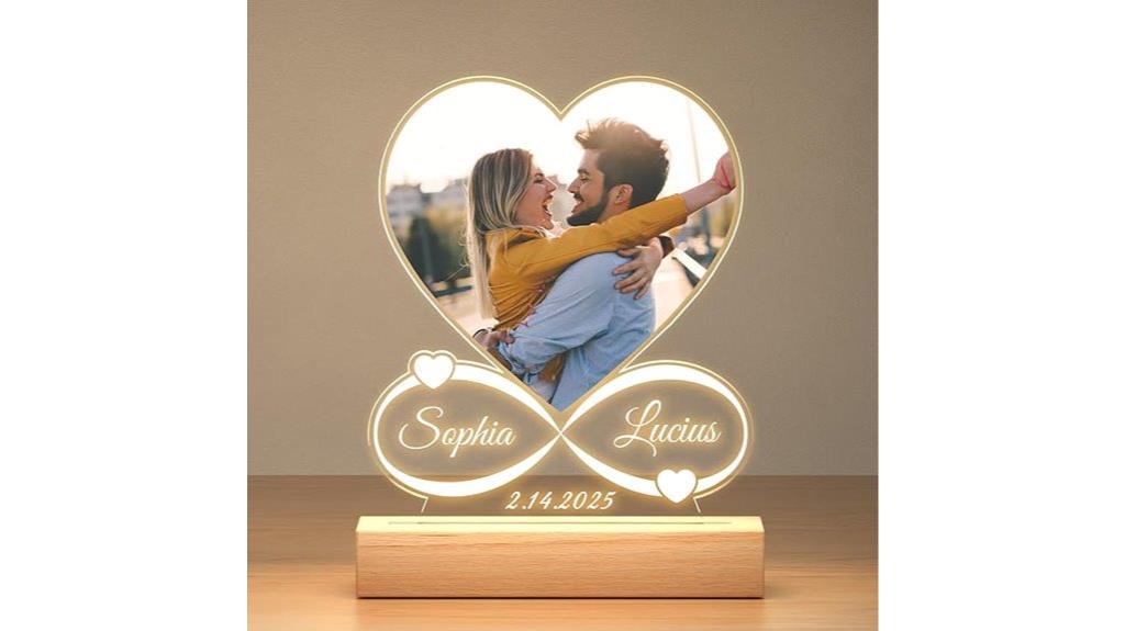 personalized photo frame night light