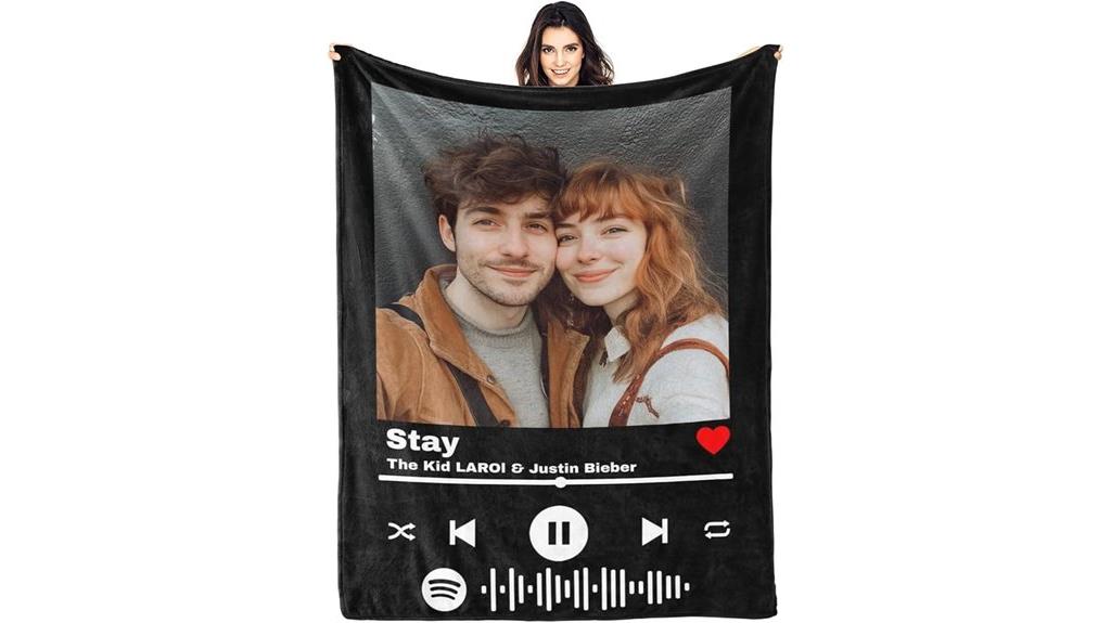 personalized photo love blanket