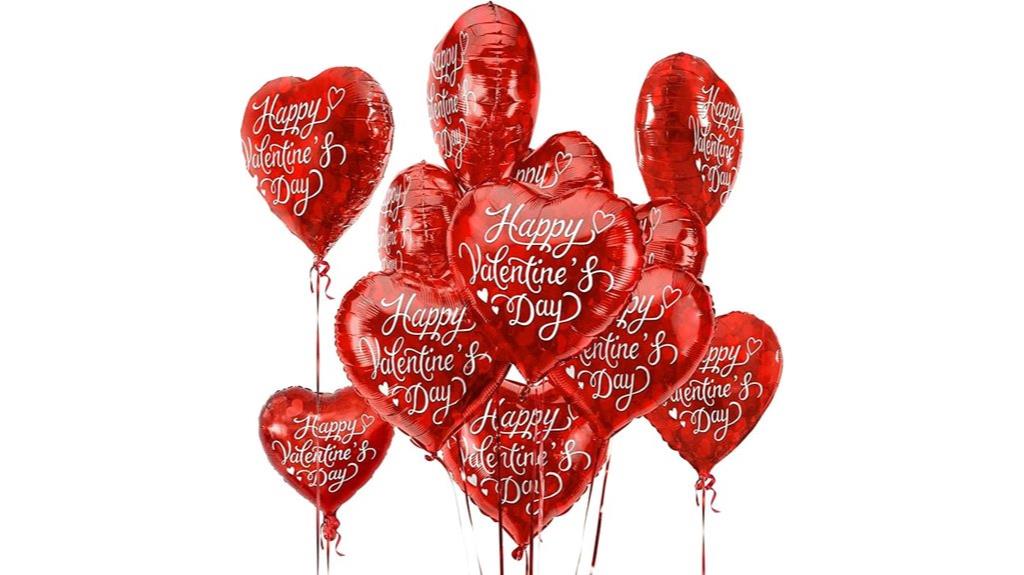 red heart balloon pack