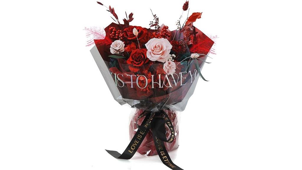 romantic floral gift arrangement