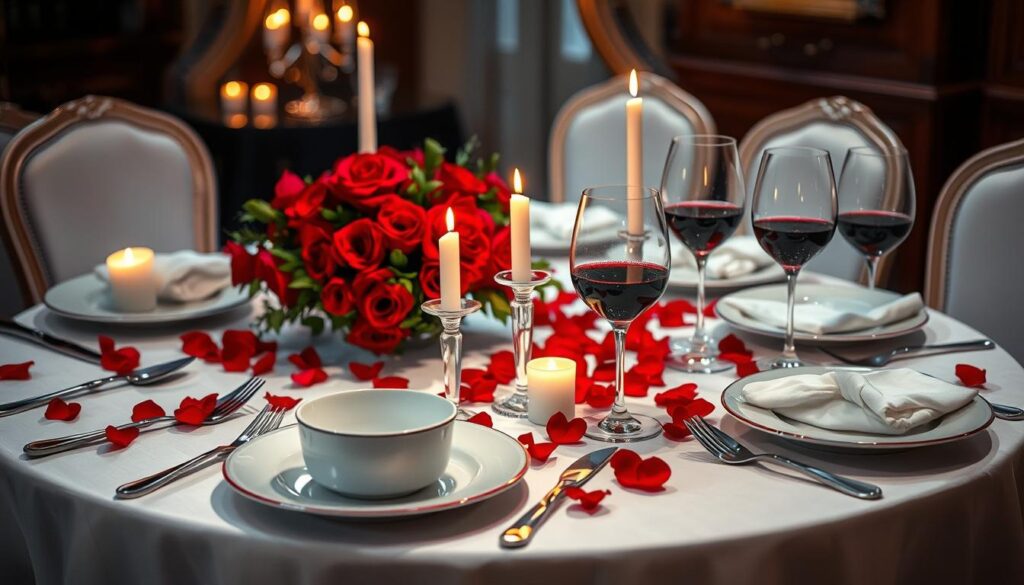 table setting tips for romantic dinner