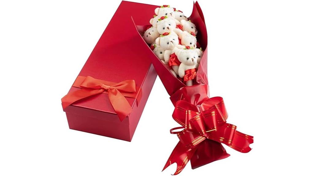 valentine s bear gift bouquet