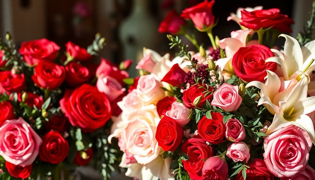 valentine s day flower arrangements