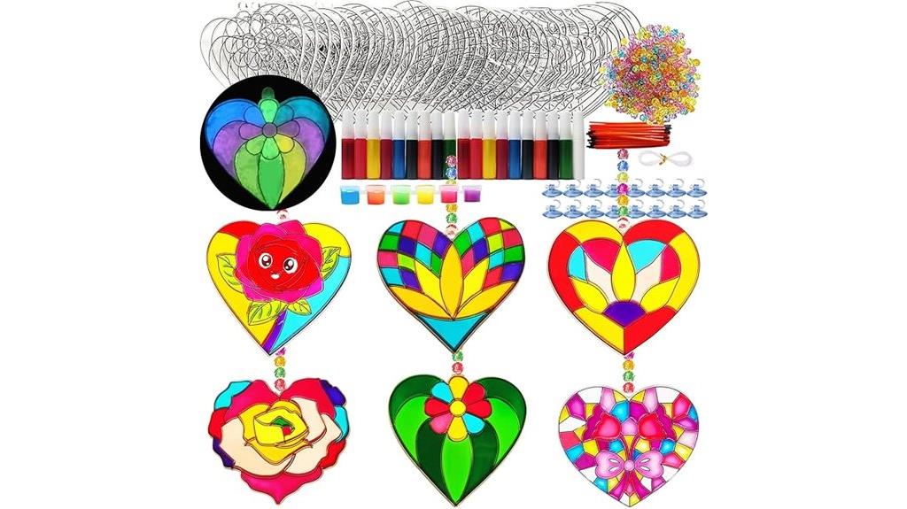 valentine s day flower suncatchers