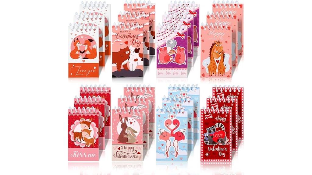 valentine s day mini notebooks