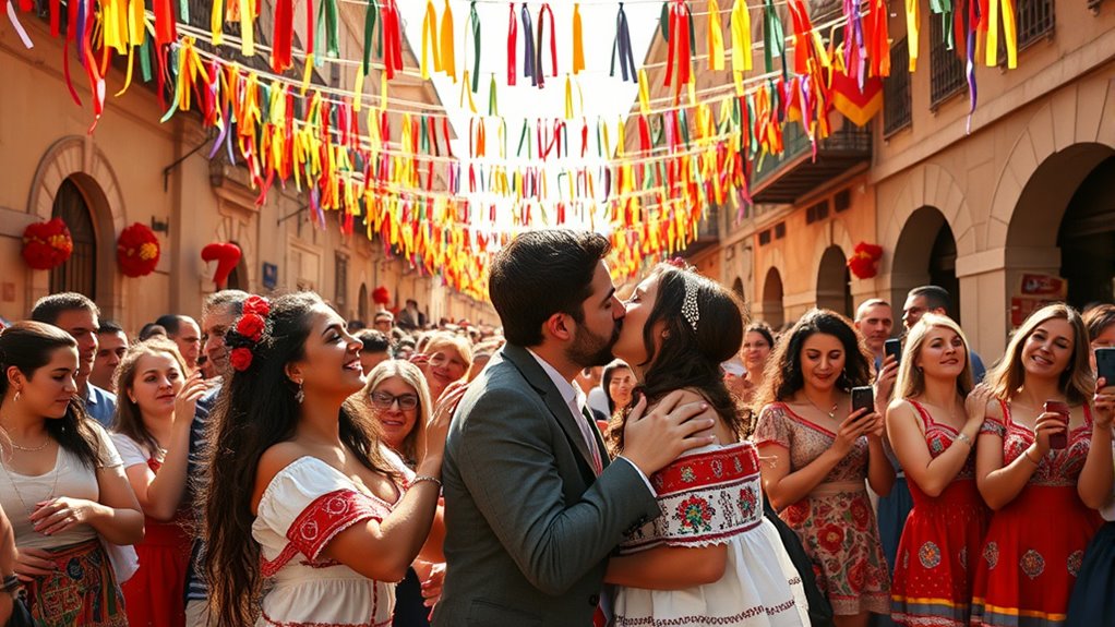 celebrating love through kisses
