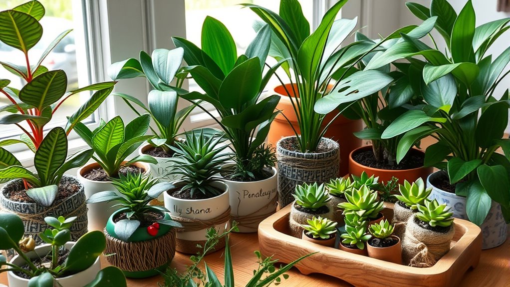 personalized plant gift presentation