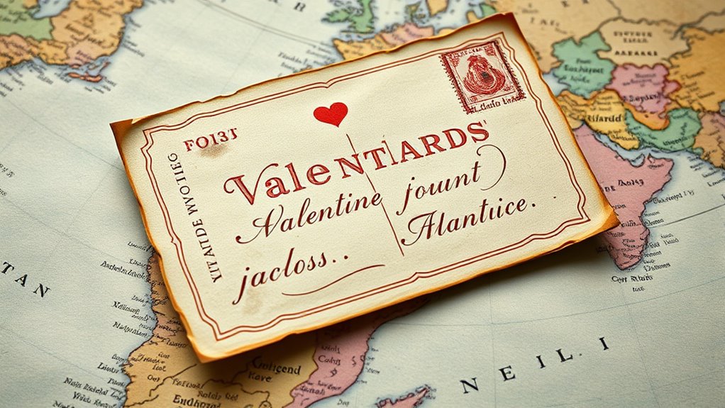 transatlantic postcard mail route