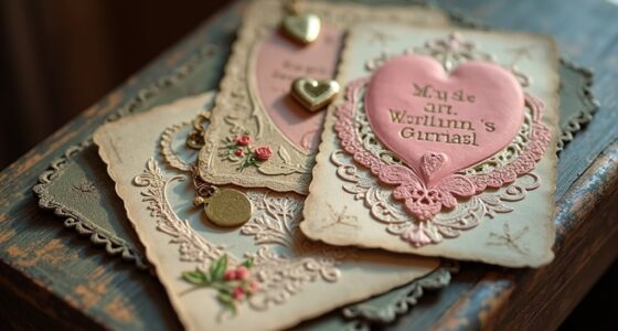 victorian valentine card symbols