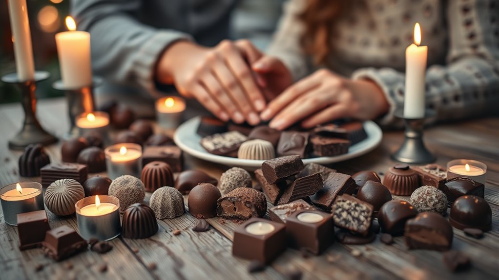 chocolate tasting and romantic gestures