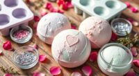 create aromatic valentine bath bombs