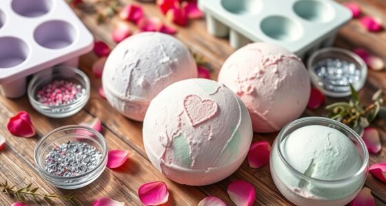 create aromatic valentine bath bombs