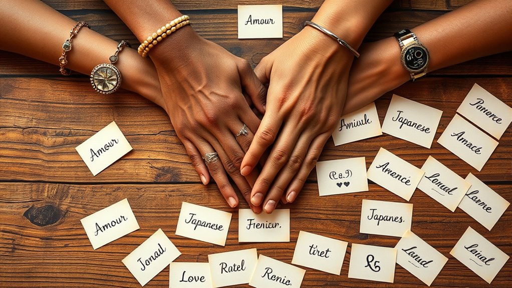 global love vocabulary varieties