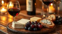 intimate wine and cheese pairing