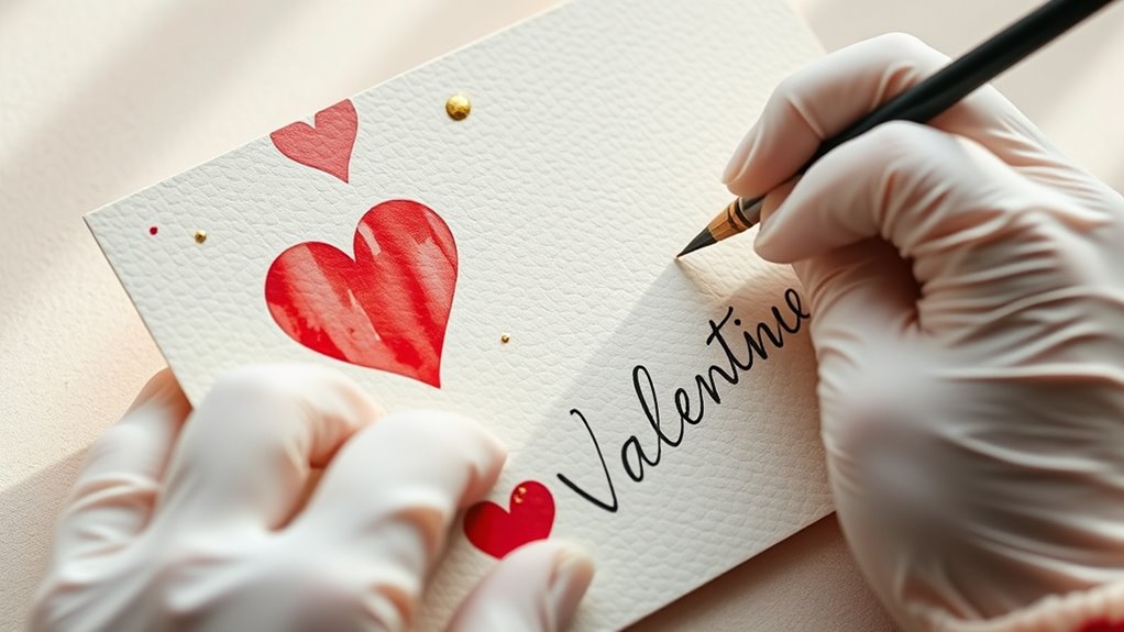 personalized handcrafted valentine card