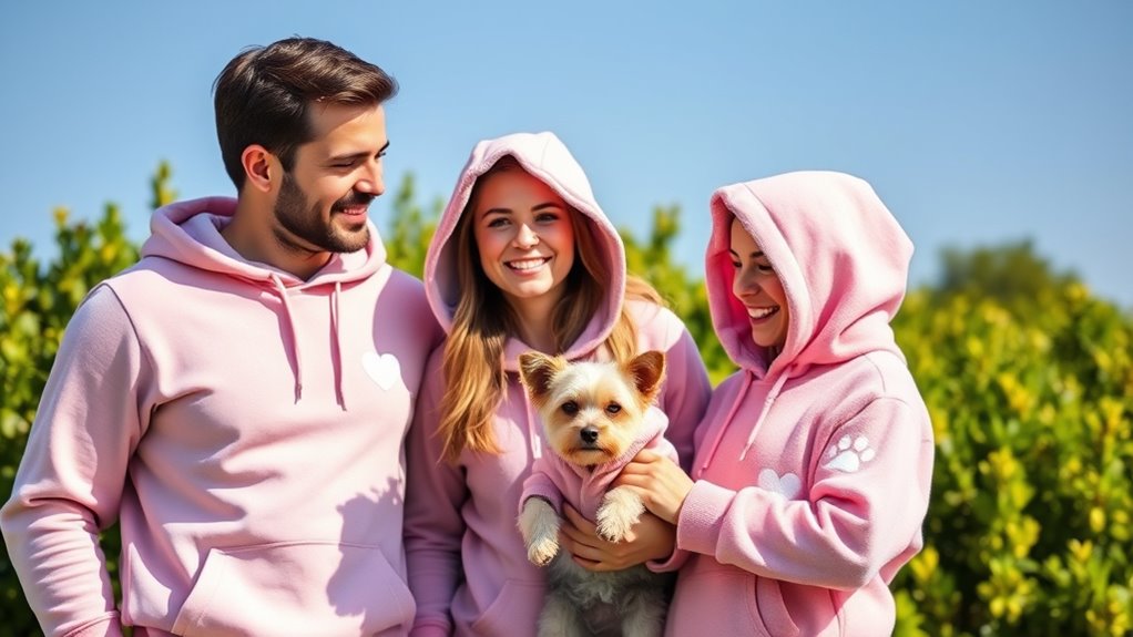 comfortable matching pet hoodies