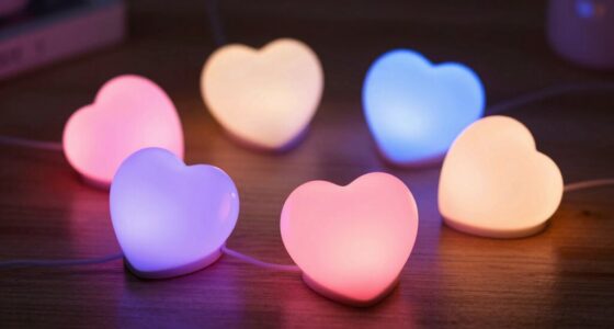 top heart shaped usb night lights