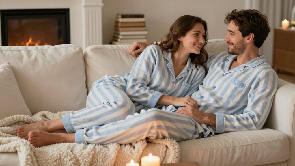 couples cozy pajama sets