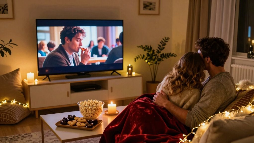 cozy romantic movie night