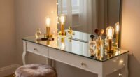 create a glamorous illuminated vanity