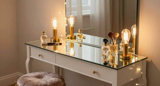 create a glamorous illuminated vanity