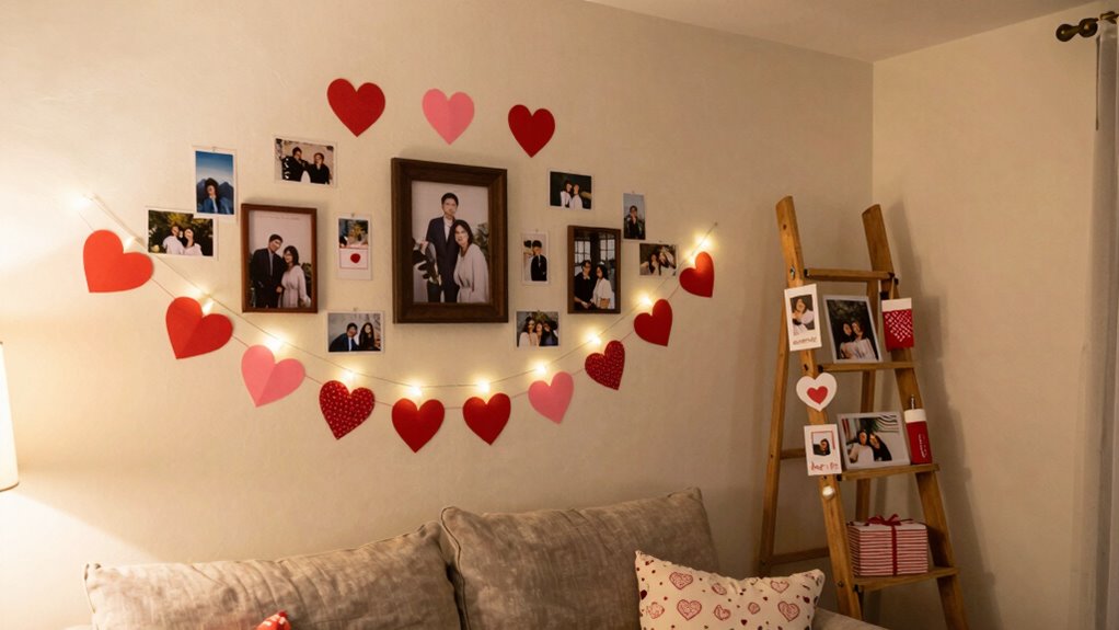 create romantic photo wall