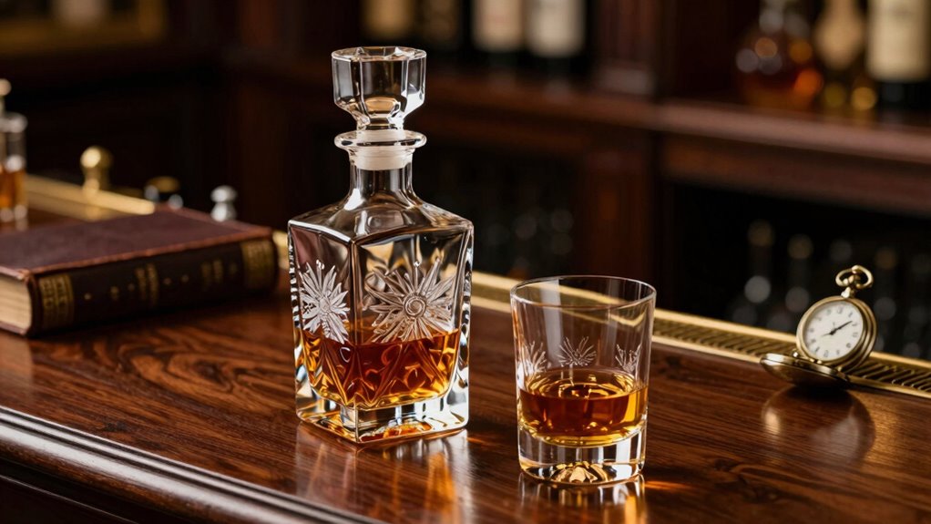 elegant vintage whiskey decanter