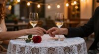enjoying early romantic moments