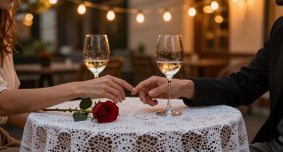 enjoying early romantic moments