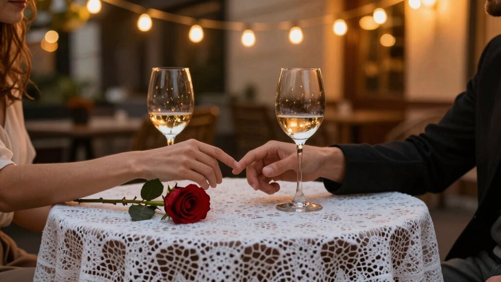 enjoying early romantic moments