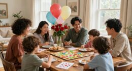 family valentine s day celebration