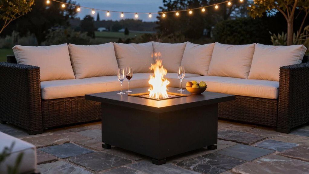 luxe backyard fire pits