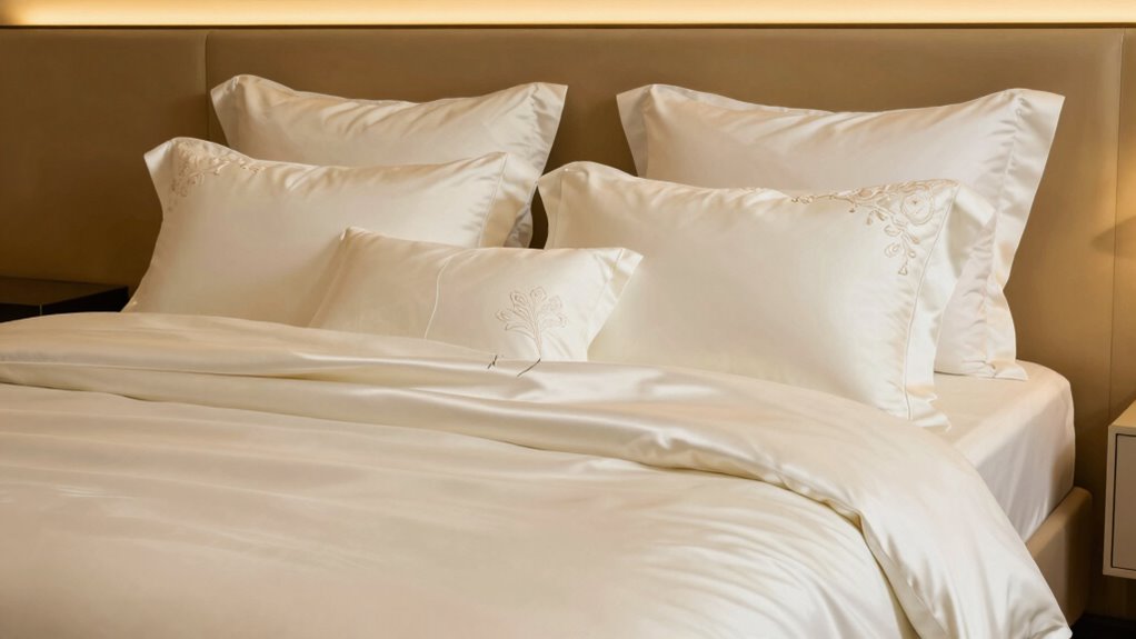 luxurious breathable silk bedding