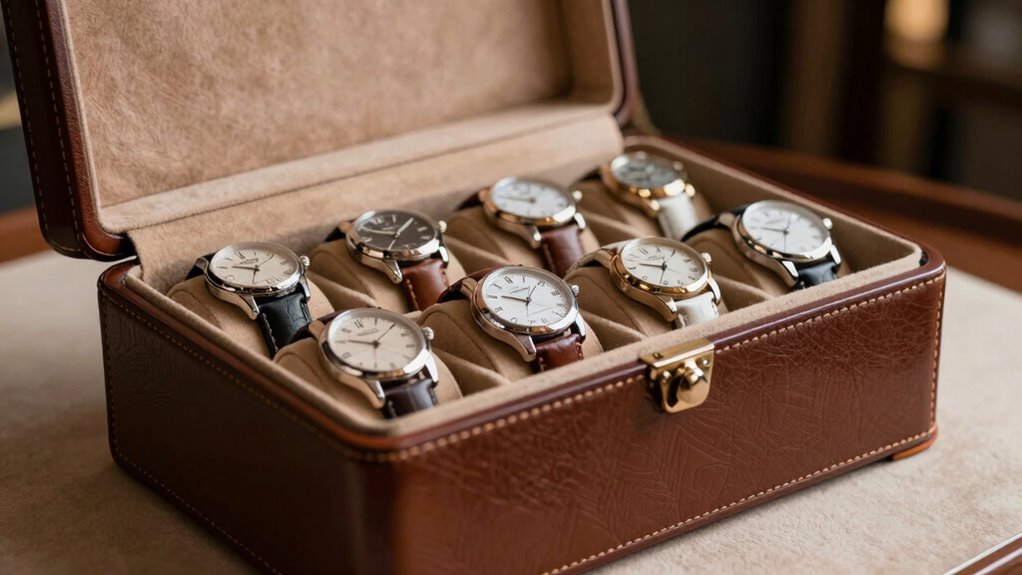 luxury leather watch storage