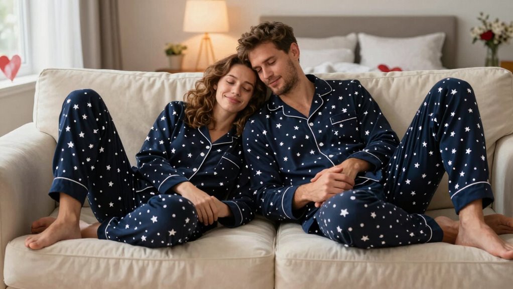 matching cozy sleepwear rituals