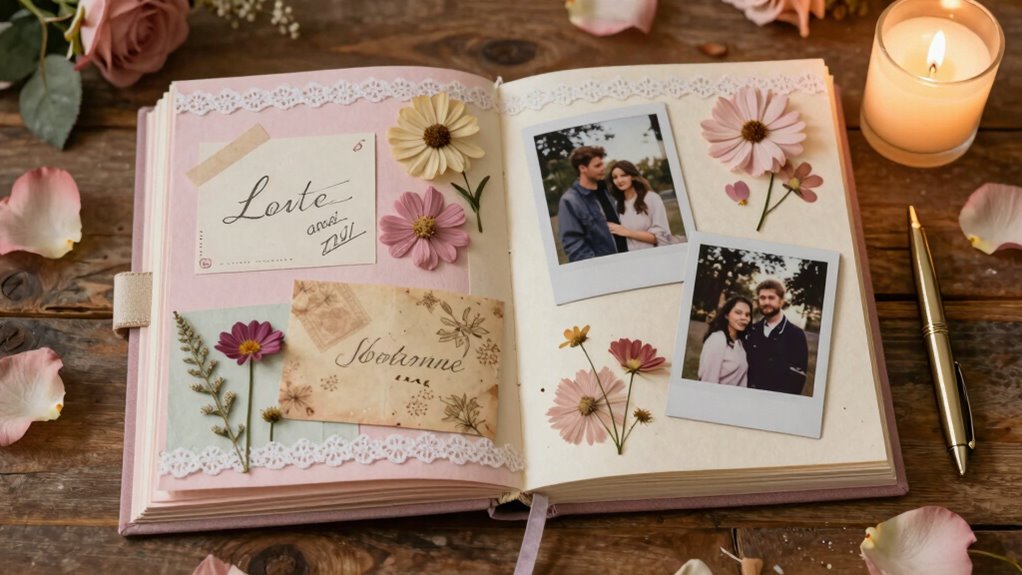personalized romantic scrapbook crafting